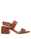 TWINSET TWINSET WOMAN SANDALS TAN SIZE 6 SOFT LEATHER,11946703TK 7