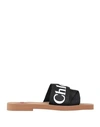 Chloé Woman Sandals Black Size 5 Polypropylene In Multi