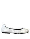 HOGAN HOGAN WOMAN BALLET FLATS PLATINUM SIZE 8 TEXTILE FIBERS,11955333VX 6