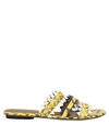 L'AUTRE CHOSE L' AUTRE CHOSE WOMAN SANDALS YELLOW SIZE 7 SOFT LEATHER,11961899TV 8