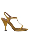 L'AUTRE CHOSE L' AUTRE CHOSE WOMAN SANDALS OCHER SIZE 10 TEXTILE FIBERS,11961868NU 3