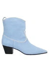L'autre Chose Ankle Boots In Sky Blue