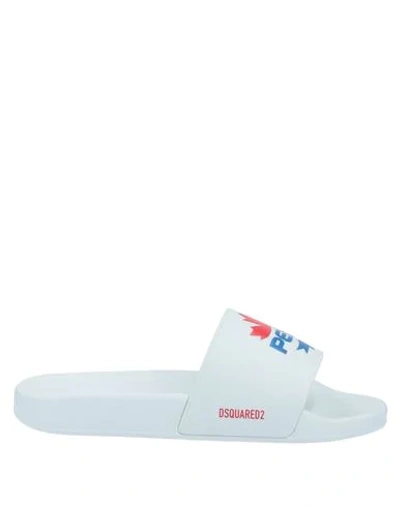 Dsquared2 Slide Sandal With Pepsi Logo In White