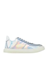 Giuseppe Zanotti Round Toe Holographic-effect Sneakers In Silver