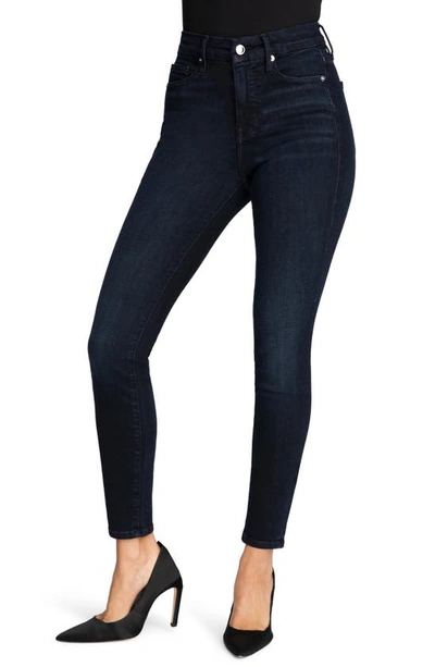 Good American Good Legs Skinny High Rise Organic-cotton Stretch-denim Jeans In Blue