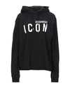 Dsquared2 Hooded Sweatshirt In Black