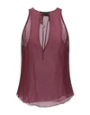 DSQUARED2 DSQUARED2 WOMAN TOP BURGUNDY SIZE 6 SILK, ACETATE, POLYAMIDE,12514379MK 2