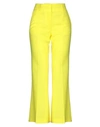 Msgm Woman Pants Yellow Size 2 Virgin Wool