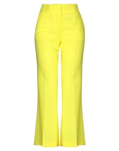 Msgm Woman Pants Yellow Size 2 Virgin Wool