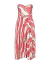Elisabetta Franchi Midi Dresses In Coral