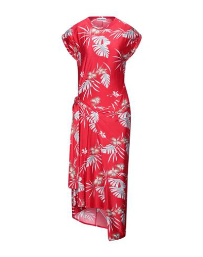 Rabanne Midi Dresses In Red