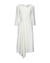 PATRIZIA PEPE PATRIZIA PEPE WOMAN MIDI DRESS IVORY SIZE 4 VISCOSE, ELASTANE,15080207MD 3