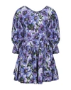 Dolce & Gabbana Short Dress In Purple