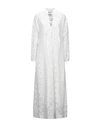 L'AUTRE CHOSE L' AUTRE CHOSE WOMAN MAXI DRESS WHITE SIZE 4 POLYESTER, COTTON,15083281LI 4