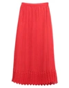 MARCO DE VINCENZO MARCO DE VINCENZO WOMAN MIDI SKIRT RED SIZE 8 POLYESTER,35452979LC 4