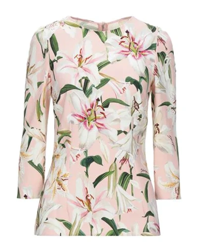 DOLCE & GABBANA DOLCE & GABBANA WOMAN TOP LIGHT PINK SIZE 2 VISCOSE, ELASTANE,38946772DE 3