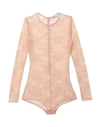 RED VALENTINO RED VALENTINO WOMAN BODYSUIT BLUSH SIZE L POLYAMIDE, ELASTANE,38949948IW 6