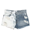 Givenchy Destroyed Denim Shorts In Blue