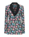 Rabanne Floral Print Cotton & Viscose Jacket In Black