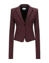 Patrizia Pepe Sartorial Jacket In Maroon