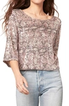 CUPCAKES AND CASHMERE BAILEY SEQUIN TOP,CK404156