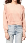Cupcakes And Cashmere Elio Velour Sweatshirt In Ballet Pink