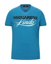 DSQUARED2 DSQUARED2 MAN T-SHIRT AZURE SIZE S COTTON,12510014IM 8