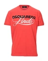 Dsquared2 T-shirts In Coral