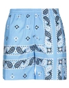 Msgm Shorts & Bermuda Shorts In Sky Blue