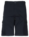 Carhartt Man Shorts & Bermuda Shorts Midnight Blue Size 36 Cotton In Blue