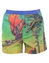 Valentino Dragonat Dawn Print Nylon Swim Shorts In Green