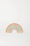 ALISON LOU RAINBOW 14-KARAT GOLD AND ENAMEL EARRING