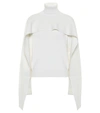 GIVENCHY COTTON AND WOOL CAPE SWEATER,P00514531
