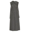 FENDI WOOL-BLEND FLANNEL MIDI DRESS,P00524817