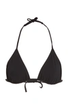 Eres Mouna Black Bikini Top With Triangular Cup And Rear Tie Closure In Tech Fabric Stretch Woman In Black