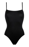 Eres Aquarelle One-piece Swimsuit With Thin Straps In Black