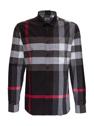 Burberry Check Print Shirt In Multi