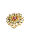 AMRAPALI 18K & 22K YELLOW GOLD & MULTI-STONE RING,0400012376292