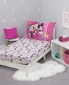 DISNEY TODDLER GIRL'S MINNIE MOUSE SHEET SET WITH FITTED CRIB SHEET AND PILLOWCASE, 2 PIECE BEDDING