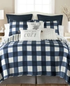 Levtex Camden Buffalo Check Reversible 3-pc. Quilt Set, Full/queen In Navy