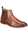 Bar Iii Men's Ricky Leather Chelsea Boots, Created For Macy's Men's Shoes In Tan