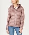 32 DEGREES PACKABLE HOODED DOWN PUFFER COAT