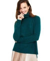 CHARTER CLUB CASHMERE CABLE-KNIT TURTLENECK SWEATER, CREATED FOR MACY'S