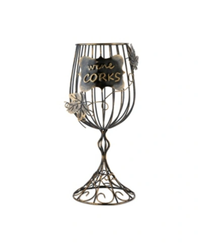 True Wine Glass Cork Display In Bronze