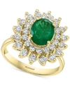 EFFY COLLECTION EFFY EMERALD (1-1/2 CT. T.W.) & DIAMOND (1 CT. T.W.) RING IN 14K GOLD