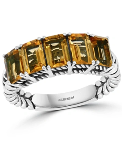 Effy Collection Effy Citrine Statement Ring (2-7/8 Ct. T.w.) In Sterling Silver