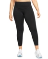 Nike One Mid-rise Leggings In Mantra Orange/white