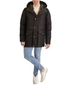 COLE HAAN MEN'S HOODED PARKA WITH FAUX FUR LINED HOOD