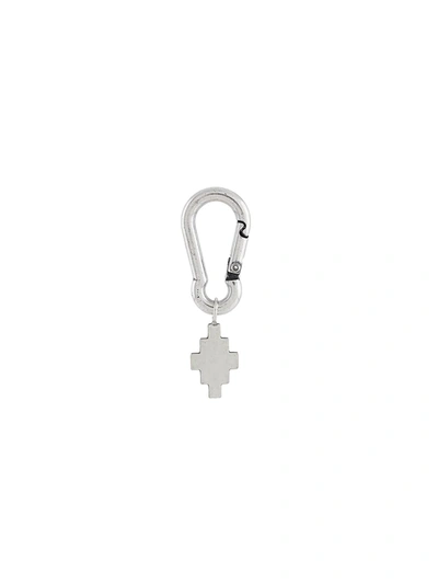 Marcelo Burlon County Of Milan Single Cross Logo Mono Earring In Silver