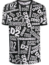 DSQUARED2 ALL-OVER PRINT T-SHIRT AND BOXERS SET